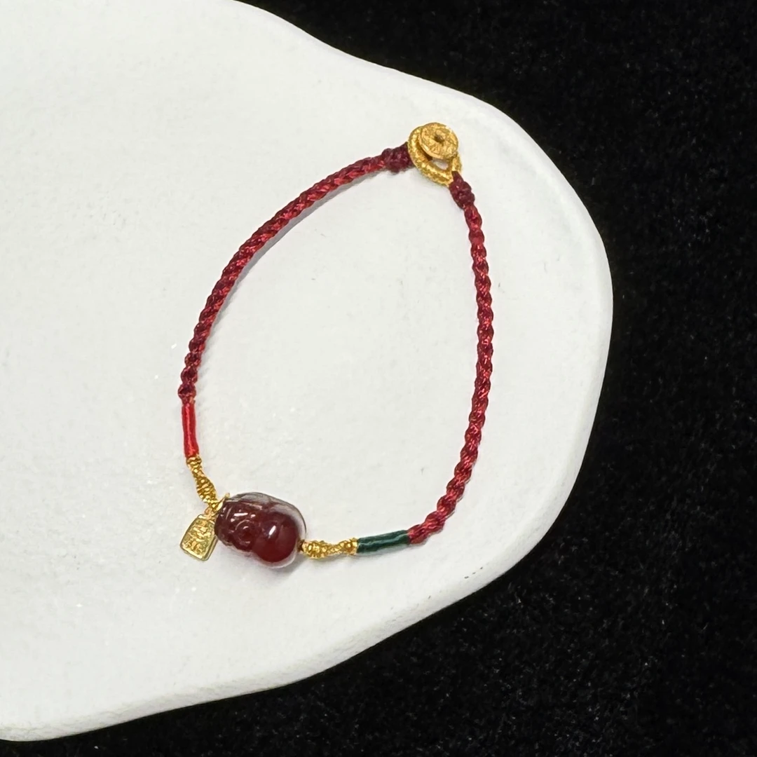 【重生】橙石榴貔貅手链（天然珠宝多样性发其一）