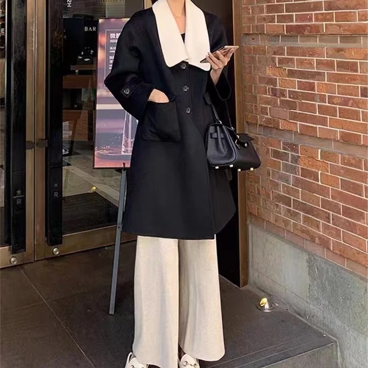 小妳XiaoNi———（翻领双面羊毛大衣5140007）