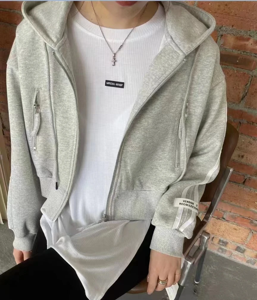 小妳XiaoNi———（上新秋款连帽卫衣开衫1230406）