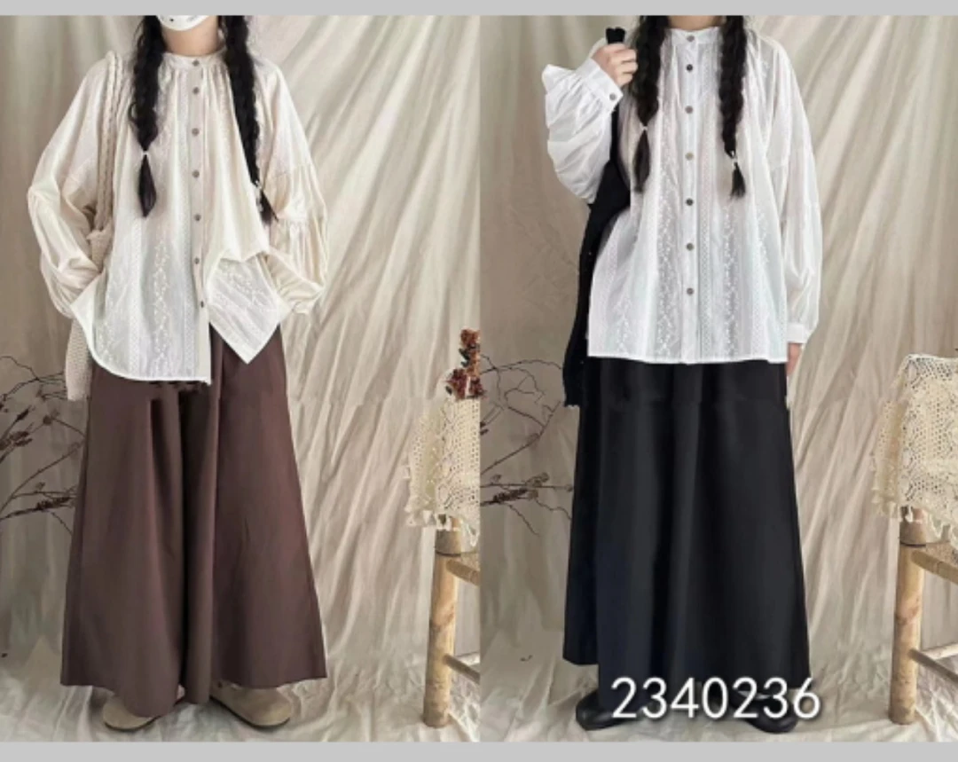 小妳XiaoNi———（冬款灯芯绒休闲阔腿裤2340236）