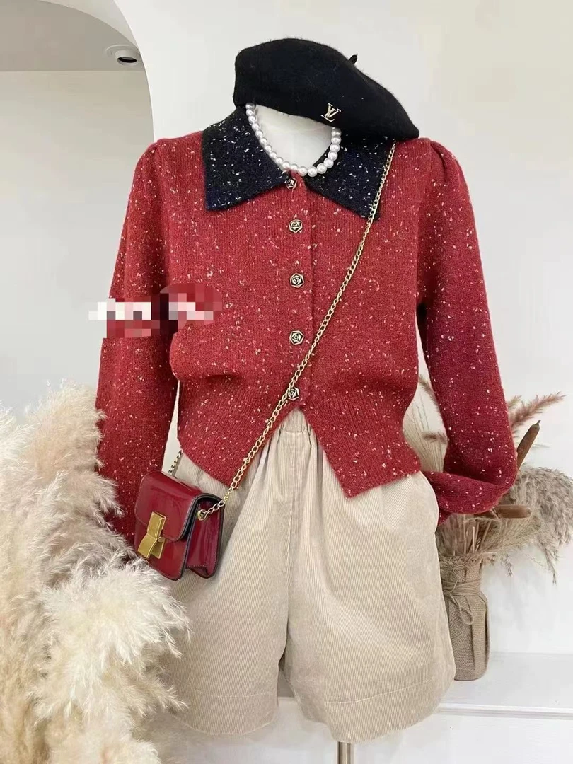 小妳XiaoNi———（冬款拼接差色毛衣1340224）