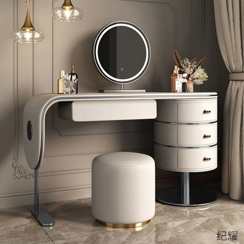 轻奢高级主卧梳妆台化妆一体大果ins网红意式家用桌烤漆化妆台