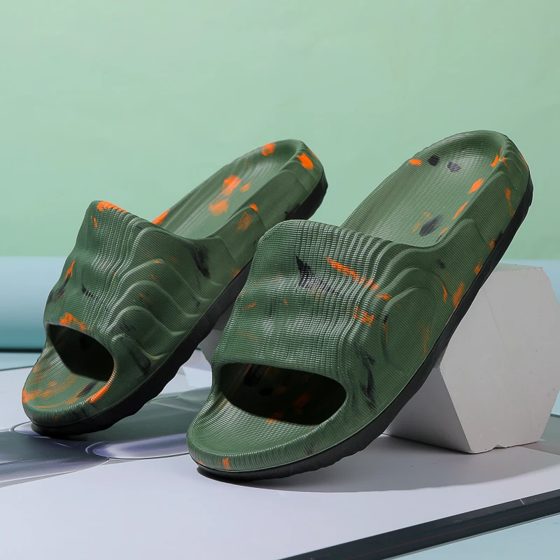 夏天软底外穿防滑凉拖厚底居家外穿 情侣凉拖鞋ins沙滩EVA双色