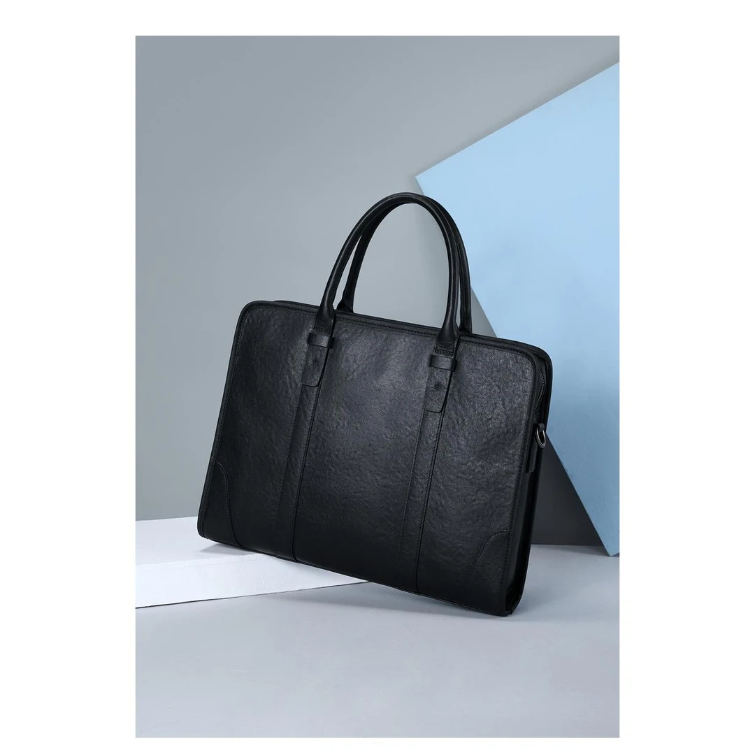 植鞣头层牛皮单肩斜挎包公文包新款真皮手提包商务电脑包男士包包