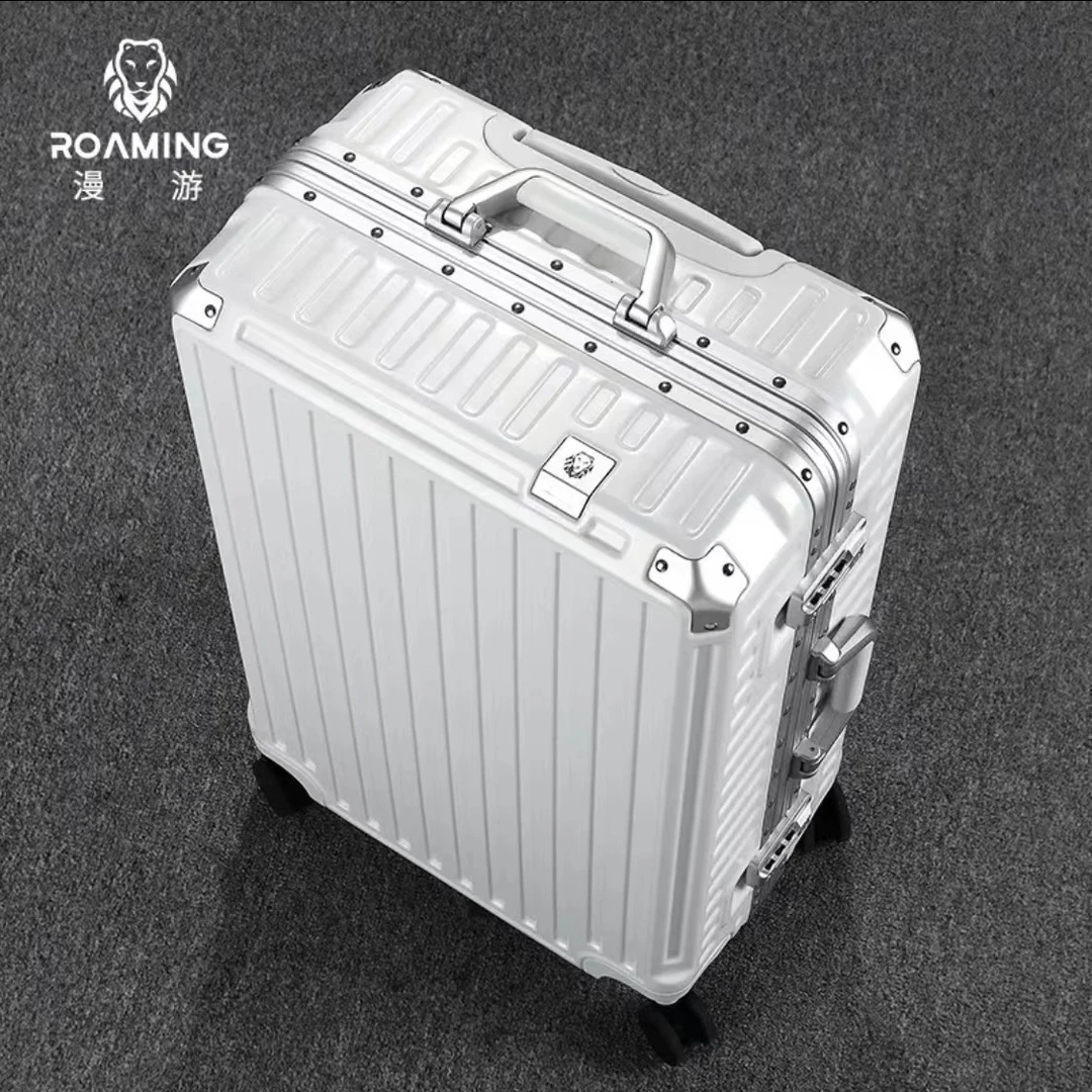 高品质漫游新款网红ins铝框箱24白色20登机行李箱万向轻音轮海关
