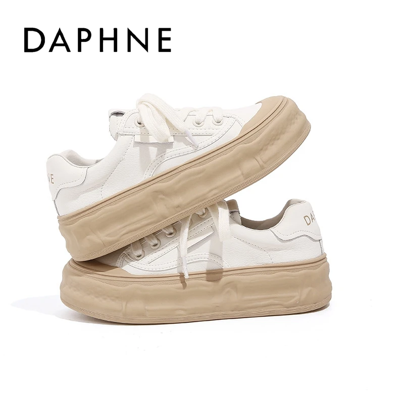 Daphne/达芙妮夏上新溶解底小白鞋时尚百搭厚底网红潮流女鞋