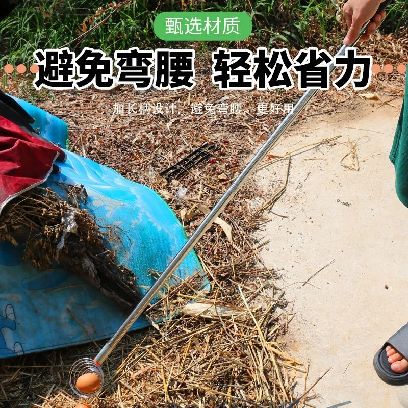 新款加厚不锈钢不弯腰捡花生神器家用多功能捡拾工具捡鸡蛋神器