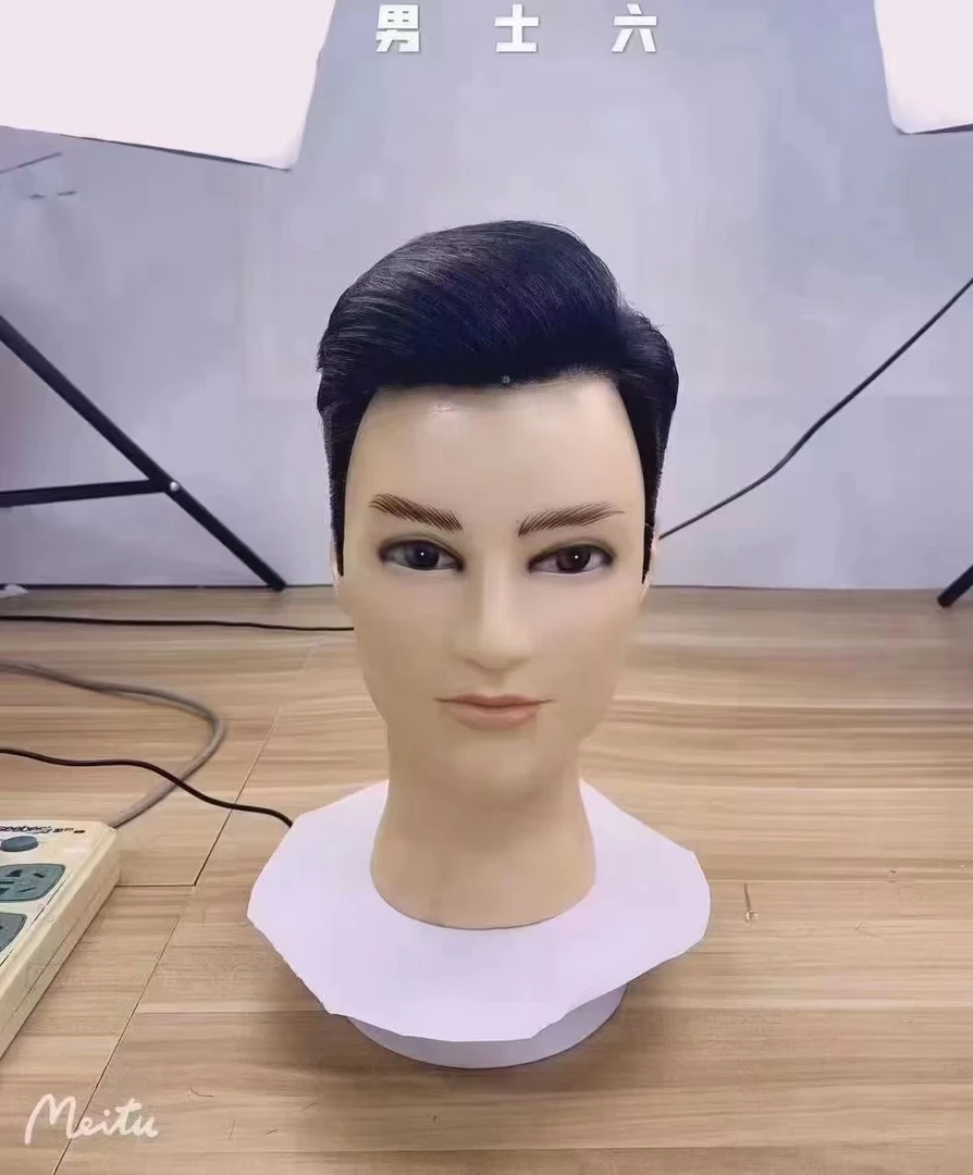 男士全顶针假发块