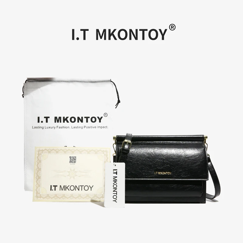 经典时尚单肩斜挎包小方包百搭女士潮流包包1032黑