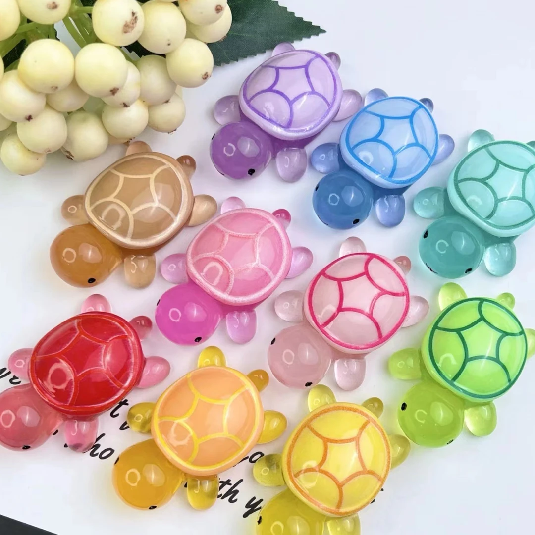 【宠粉专享】夜光大号4.8-5cm乌龟对对碰+许愿树脂立体手工DIY摆件