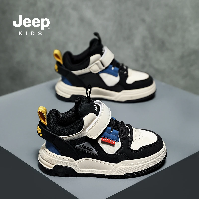 jeep女童鞋2023秋季新款防滑软底板鞋休闲鞋中大童男童鞋儿童鞋子