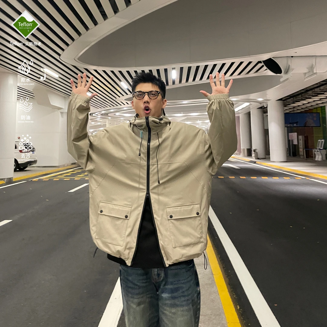 shortfuse基础款特氟龙三防户外山系机能连帽夹克春秋外套