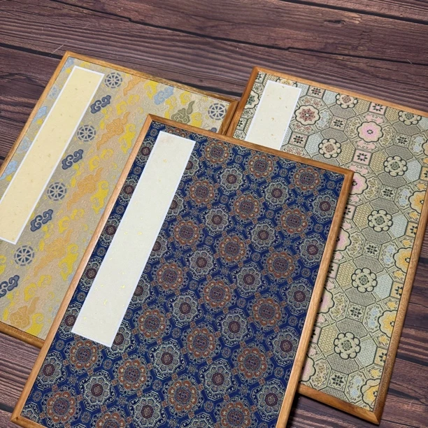 40*28宣纸古宋锦香樟木宣纸册页书法国展国画创作投展参赛宣纸1本