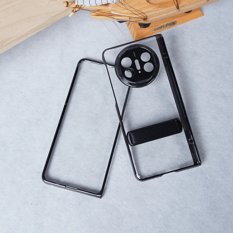 适用华为MateX5/X3手机壳折叠屏电镀透明保护壳中轴全包防摔磁吸