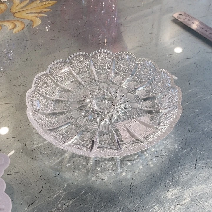 摆件218福利白水晶收纳盘果盘