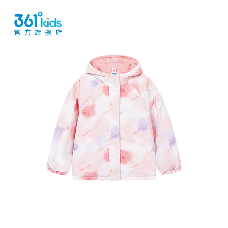 361°kids冬季连帽普通外套三合一女童外套时尚防风中大童童装上衣