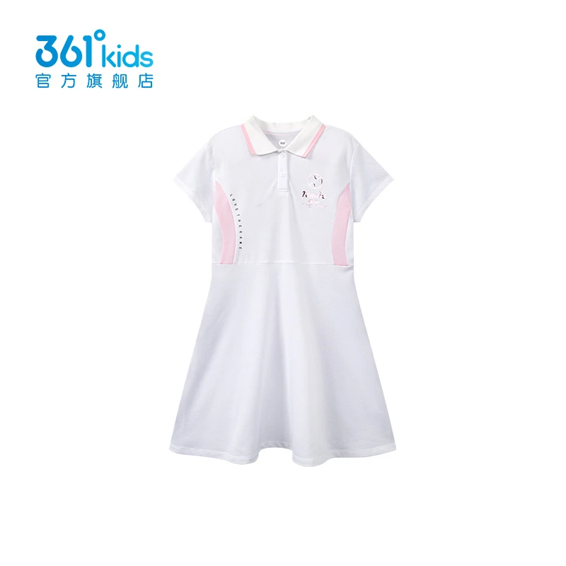【商场同款】361°童装女童针织连衣裙2025年夏季新款中大童裙子