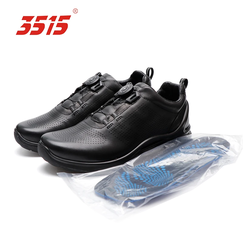 3515备勤鞋男鞋商务健步鞋休闲运动男皮鞋舒适耐磨黑色潮流男士