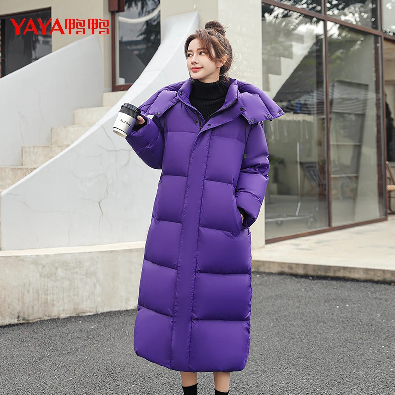 【YE2B625171H】长款羽绒服羽绒女百搭宽松时尚长款羽绒服加厚保暖