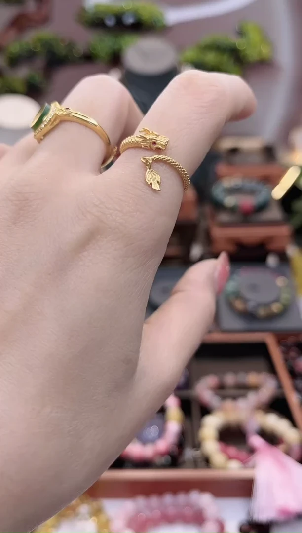 【闪购商品】碧玺戒指银S925镶嵌碧玺戒指17