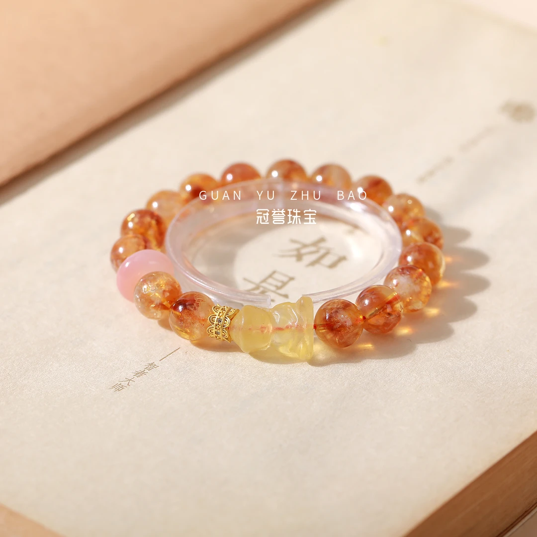 黄水晶阿塞大日如来手链