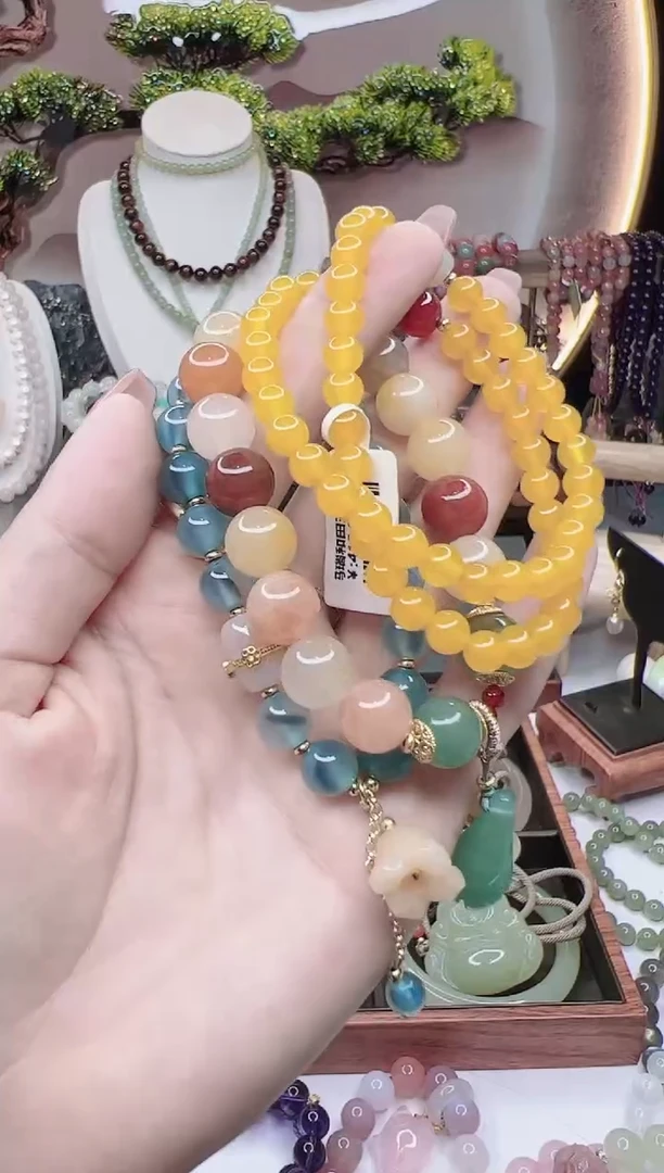 【闪购商品】石英质玉手链未镶嵌随发手链5