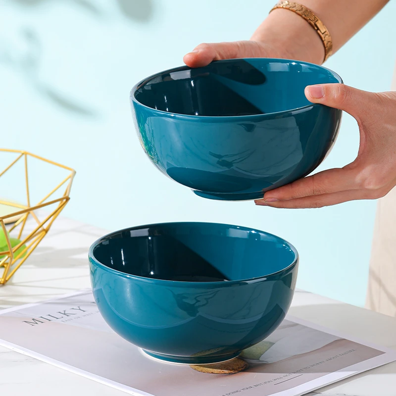 芬利兰【2个装】釉下彩祖母绿2个6英寸芝士面碗