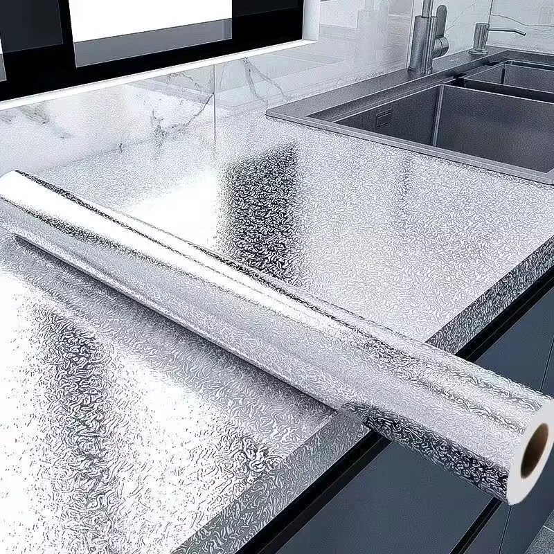 厨房防油贴纸耐高温自粘墙纸防水防潮贴膜铝箔纸加厚壁纸立体墙面