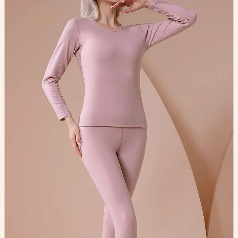 【丽丽家】冬季新款亲肤高弹两件套保暖套装