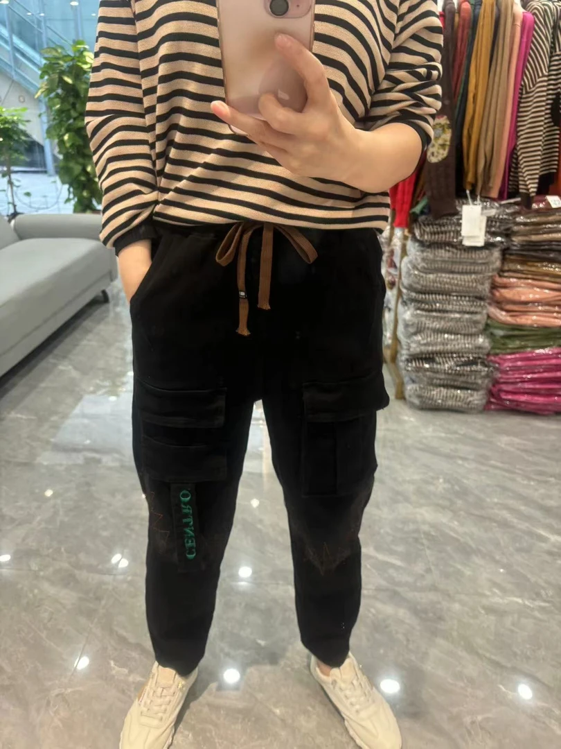 【丽丽家】欧货重工潮牌百搭显瘦工装裤2557