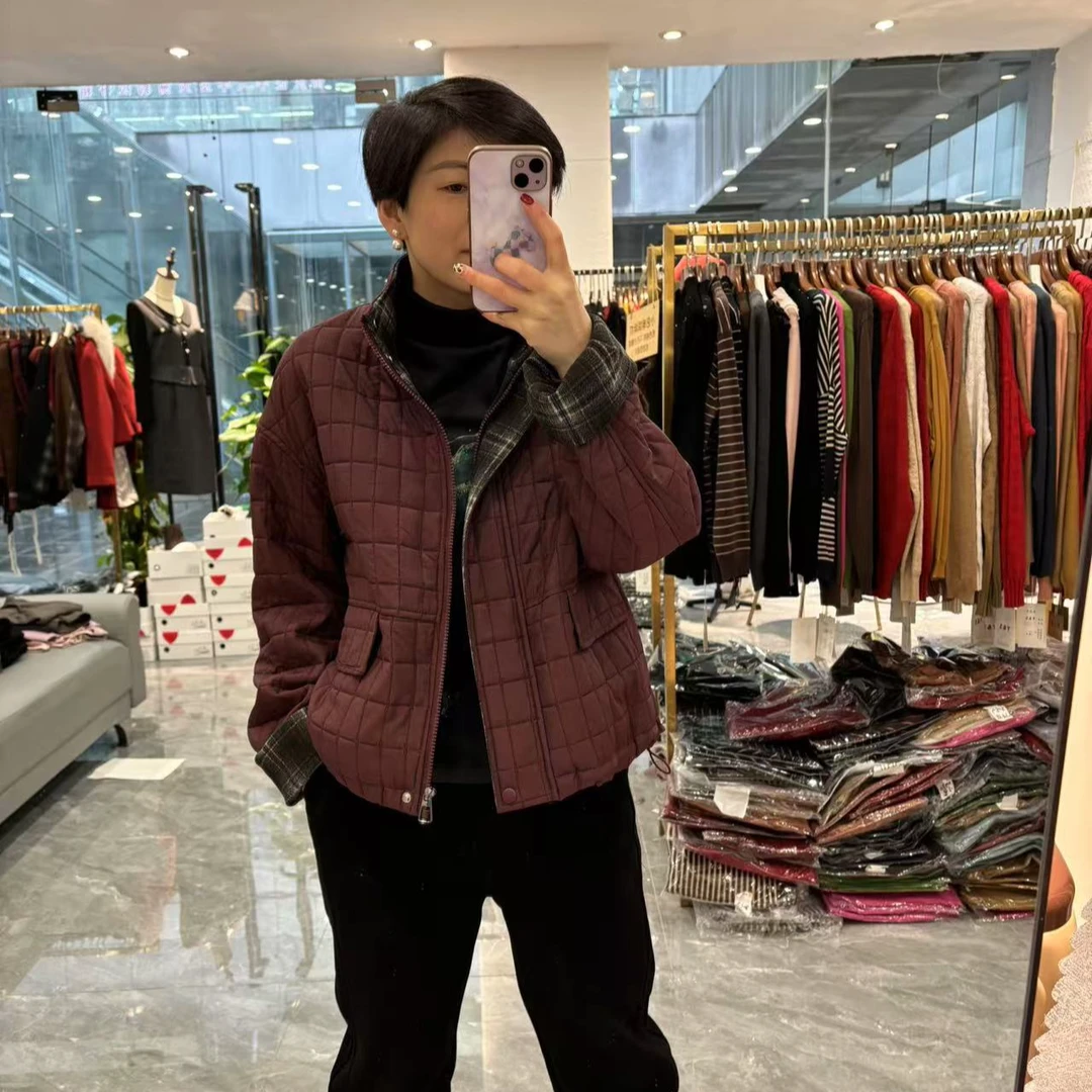 【丽丽家】冬季新款休闲压缩菱形格小棉衣333