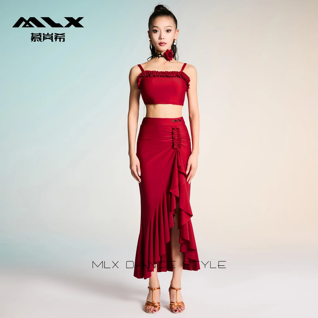 慕岚希【6274上衣/6362半身裙】拉丁舞成人女演出服套装