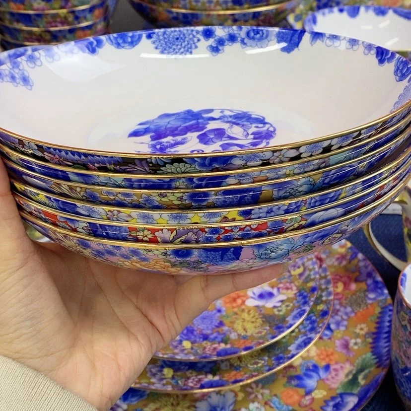 【闪购商品】陶瓷碗20.5厘米菜盘混色