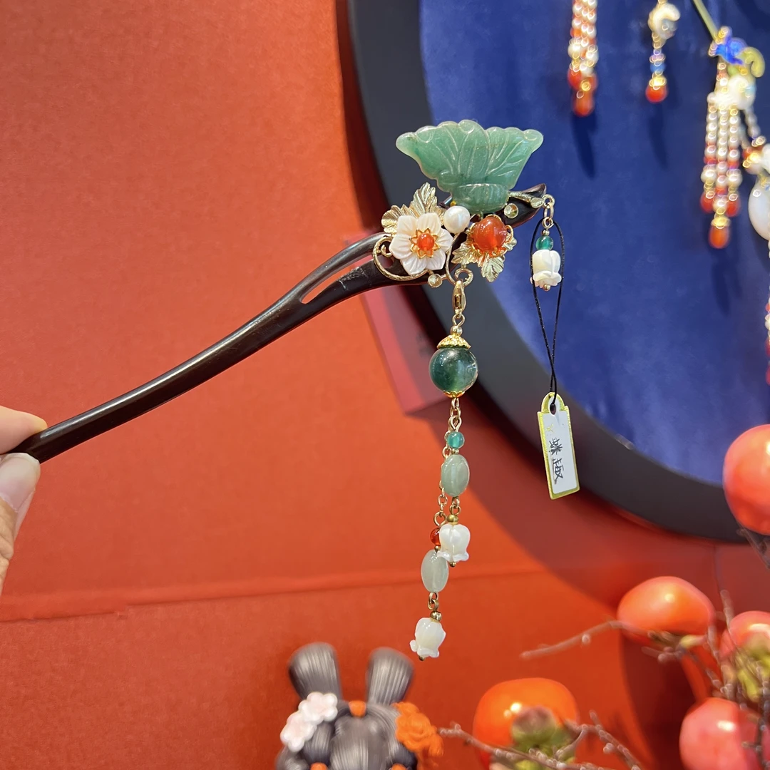 木质发饰 兰酱黑檀木发簪合集