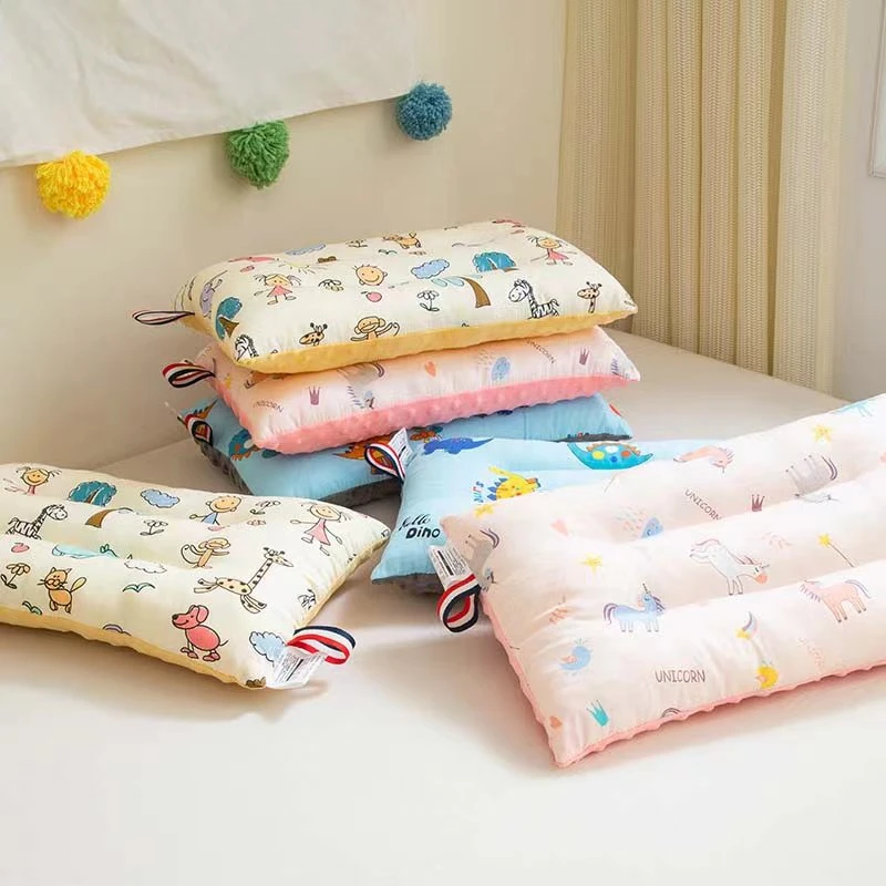 儿童枕童枕全棉儿童枕安抚枕幼儿柔软豆豆绒环保安抚