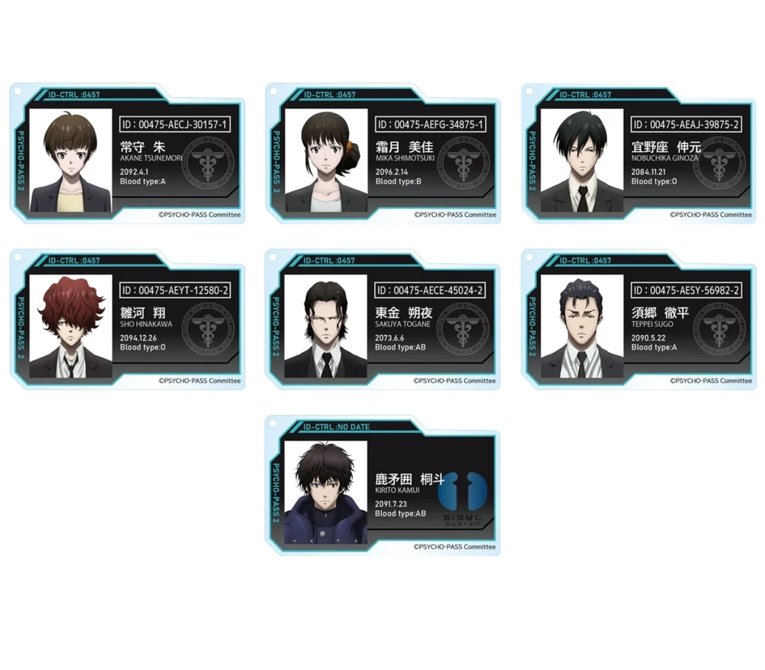 【心理测量者】PSYCHOPASS 10周年ID卡挂件 第二弹第三弹【盲盒拆卡】
