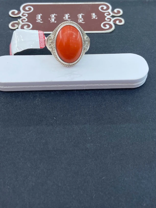 非金属亚克力戒指 真珊珊民族风手工银戒指