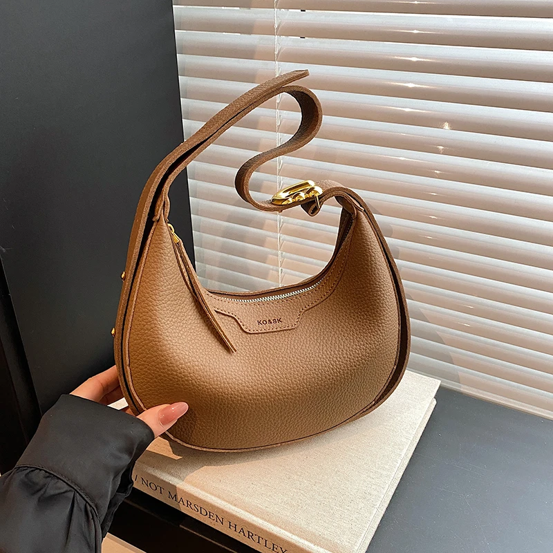 小众洋气高级质感女士月亮包2025早秋新款时尚百搭单肩包简约挎包