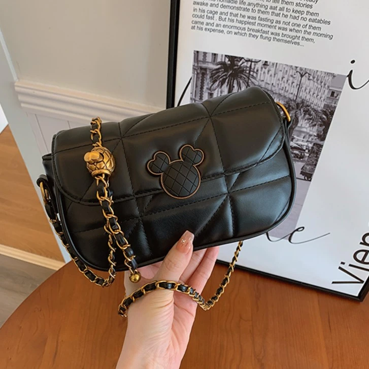 高级感包包女2024新款时尚百搭绣线链条包小众设计通勤单肩斜挎包