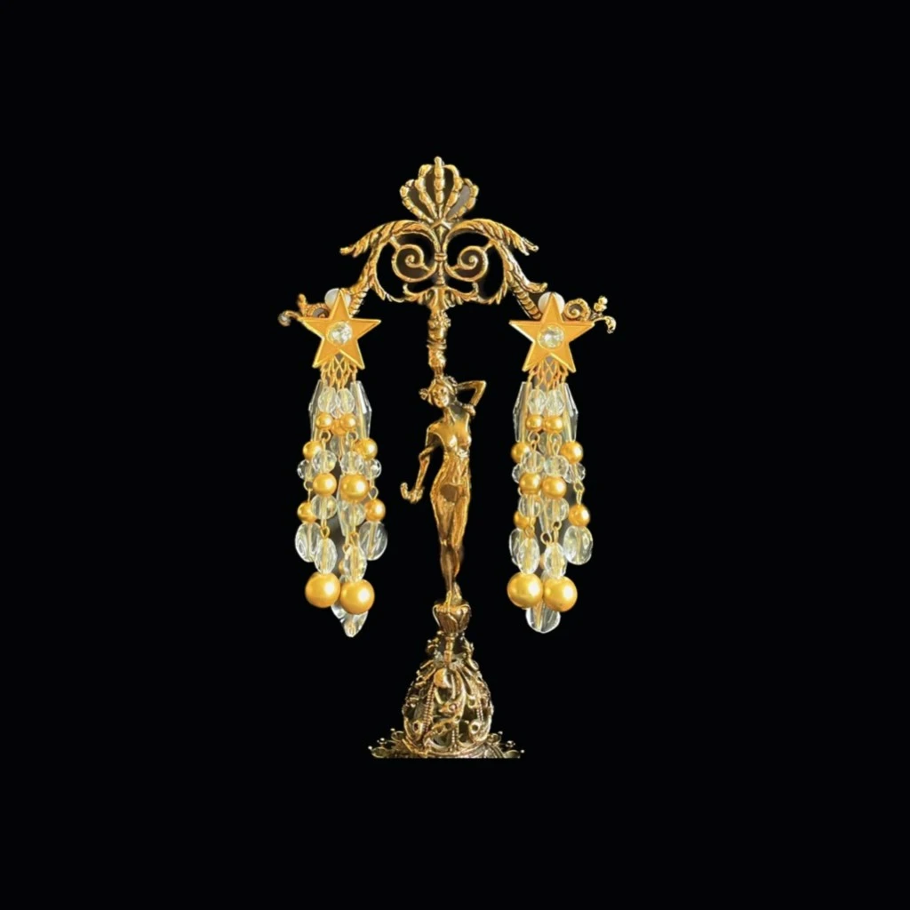 铜合金亚克力耳饰 【依琳甄选】流星雨扫肩耳饰气质轻奢百搭兴颖