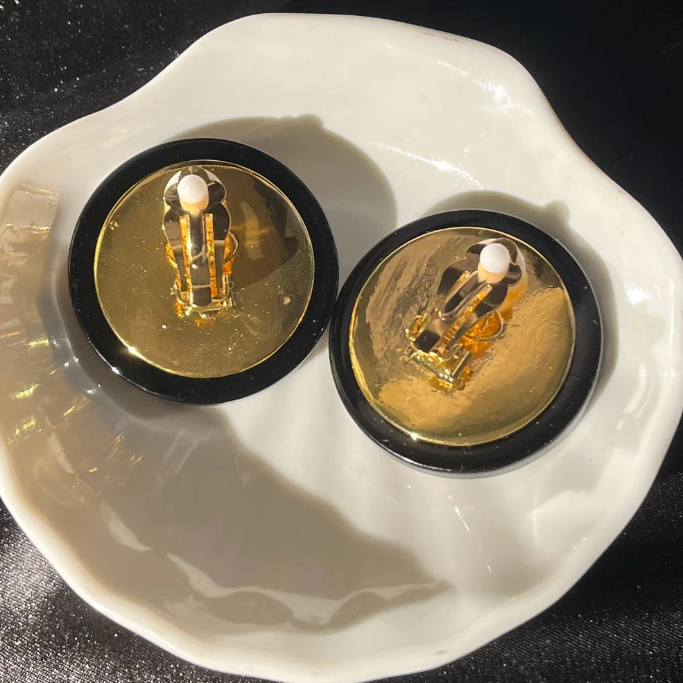 铜合金亚克力耳饰 【伊琳饰品】拉丝耳饰耳环气质复古小众时尚轻奢