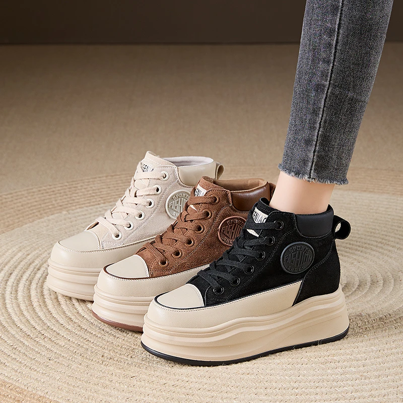 9公分增高女鞋2025春季运动休闲时尚百搭厚底内增高小白鞋板鞋