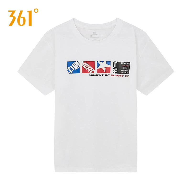 361°运动短T恤男2023春季新款休闲宽松上衣生活圆领552034116
