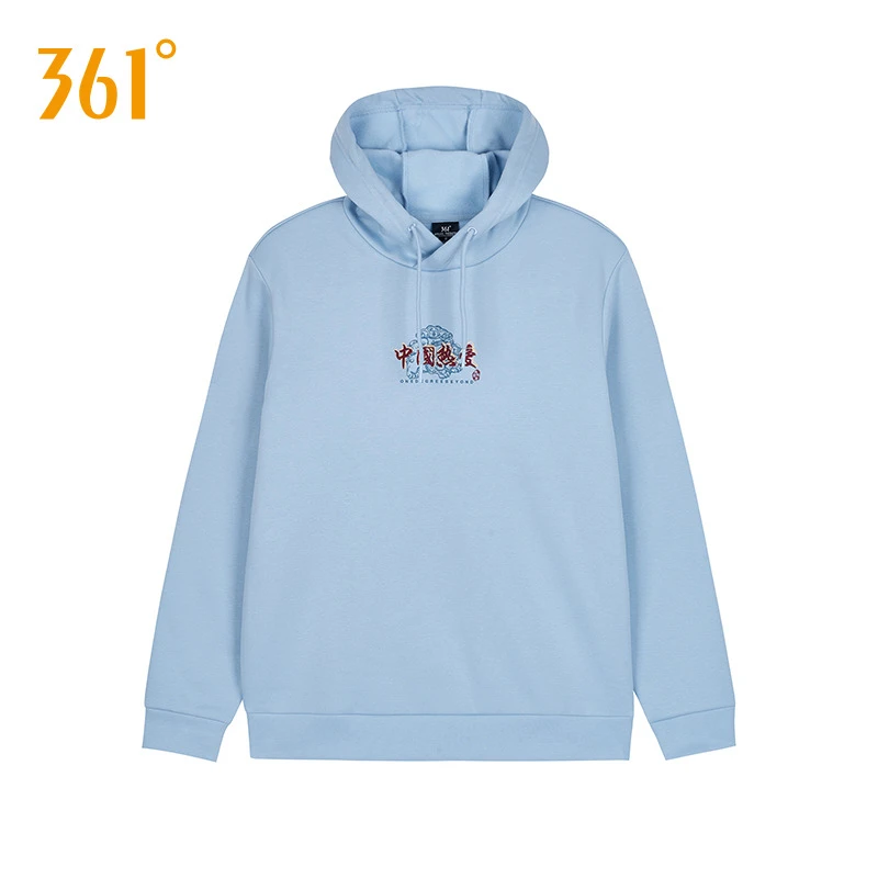 361°运动卫衣男2023春季连帽套头卫衣基础休闲上衣552244823N