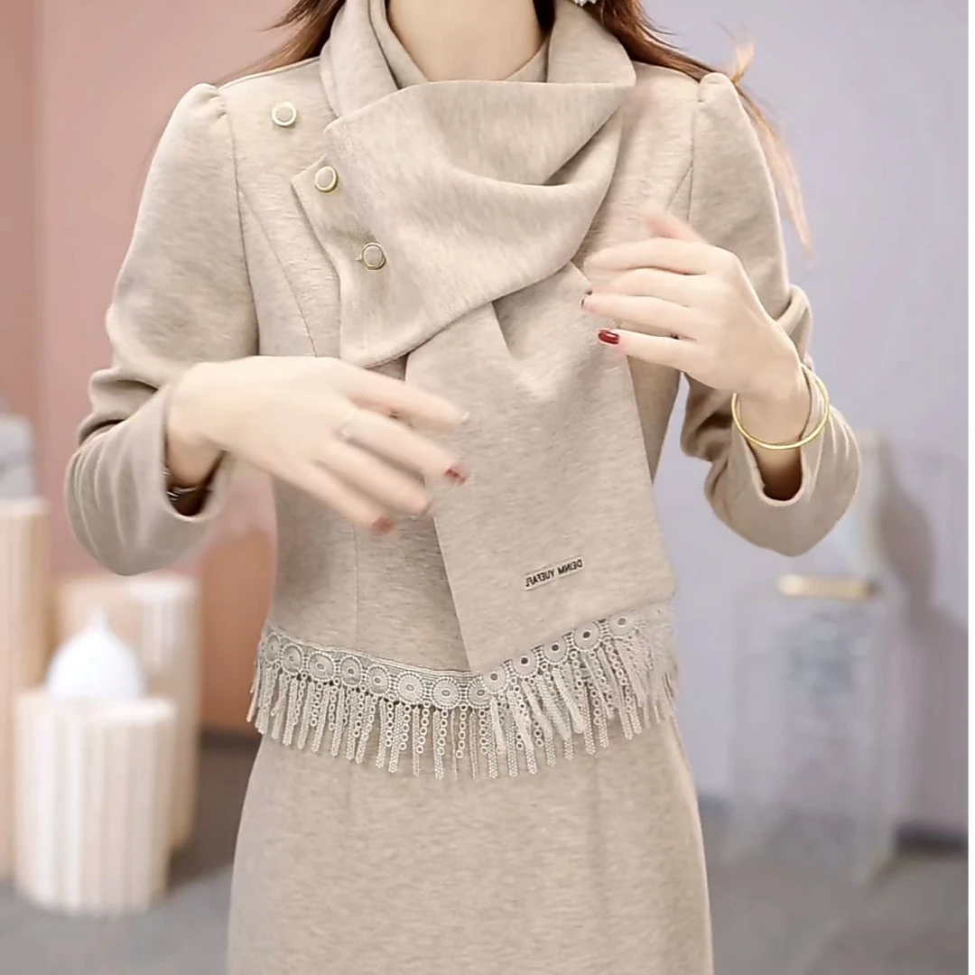 【铭悦定制】S66107-1#2025  新款 收腰  显瘦 修身 气质 连衣裙