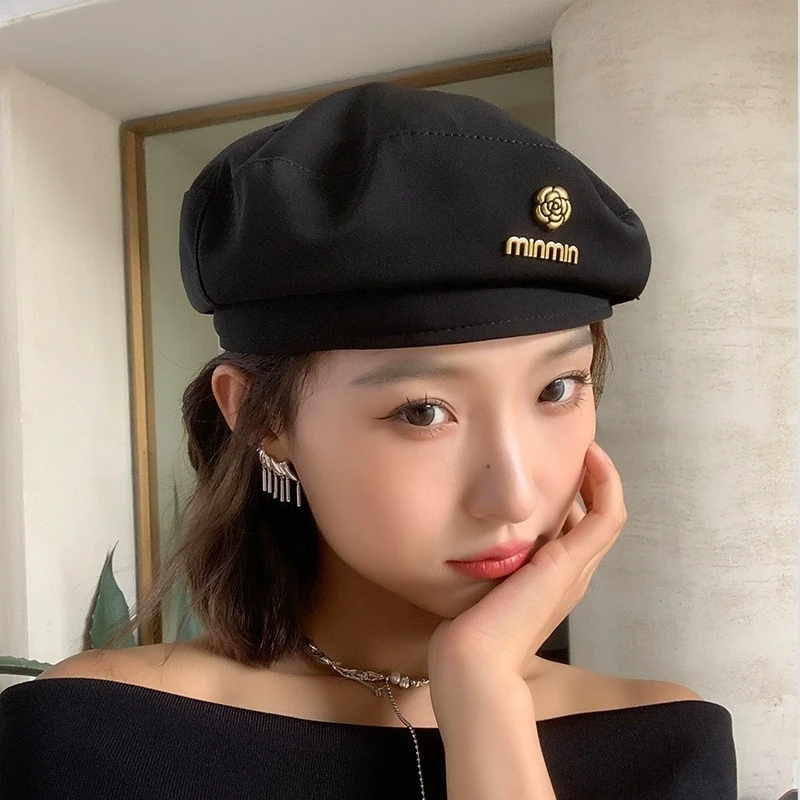 秋冬新款薄款画家帽百搭大头围显脸小时尚少女帽子甜美可爱贝雷帽