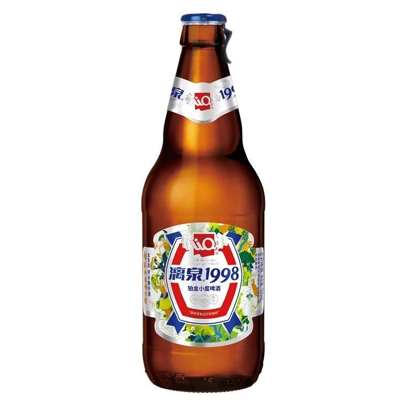 漓泉1998铂金小度啤酒8°P瓶装500mL啤酒同城送