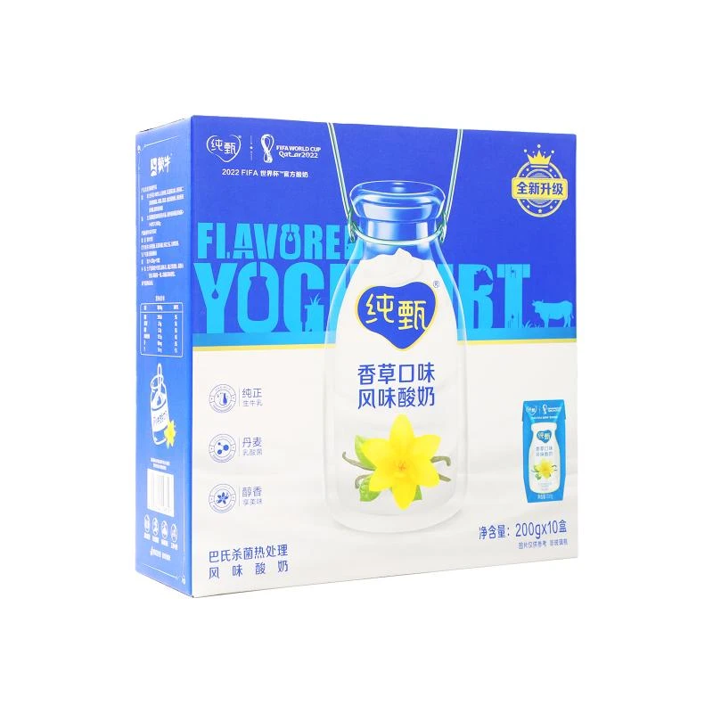 蒙牛纯甄香草口味风味酸牛乳利乐钻200g*10