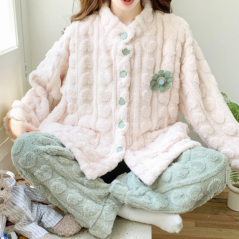 【冬季暖暖绒】月子服加绒加厚产后哺乳11-12-1-2月孕妇睡衣家居服