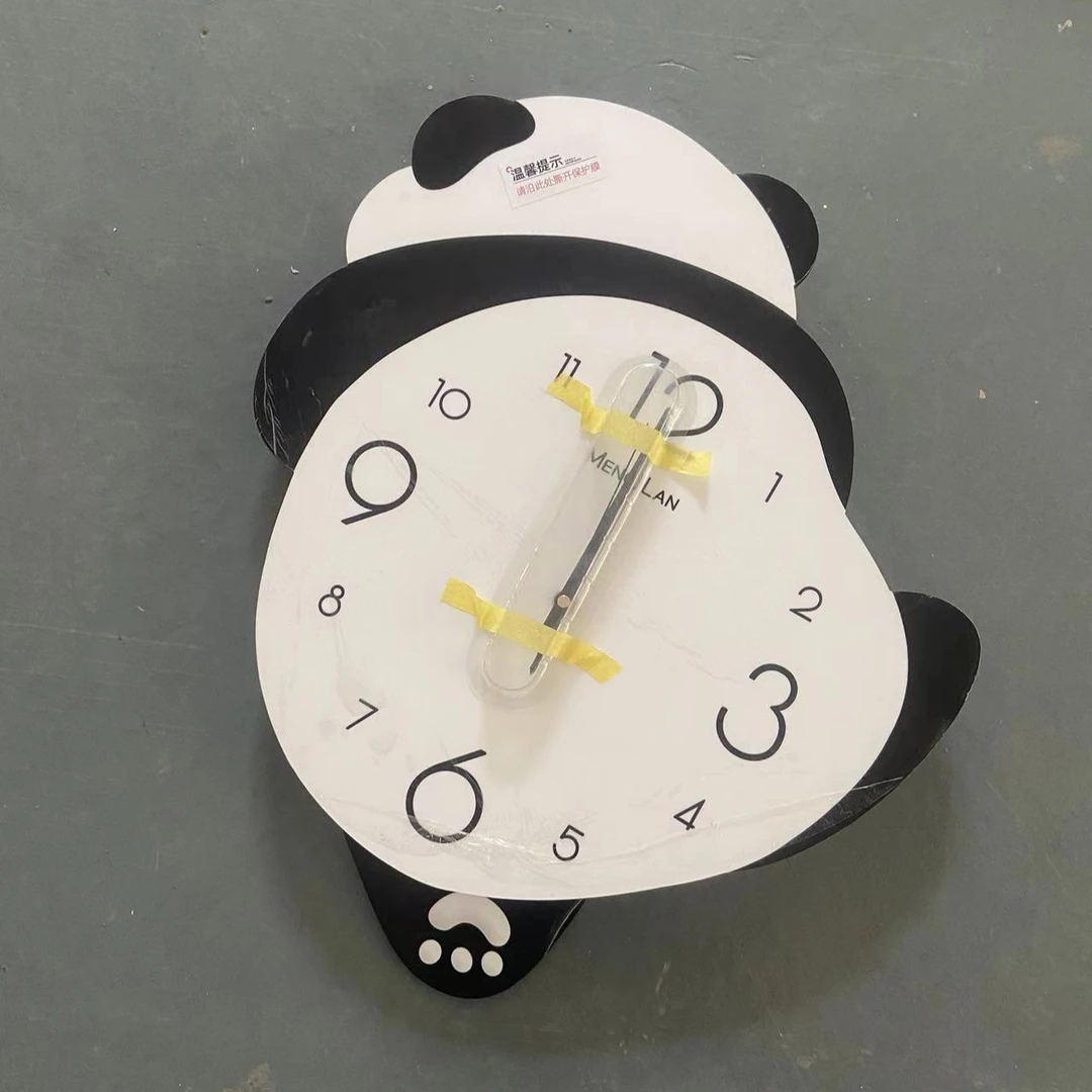 熊猫装饰画轻奢风钟表中号4052